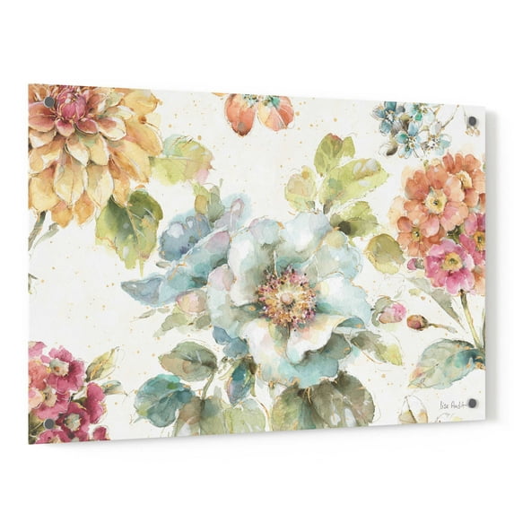 Epic Art 'Country Bloom I' by Lisa Audit, Acrylic Glass Wall Art, 36"x24"