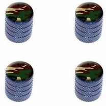 Camouflage Army Soldier Tire Rim Wheel Aluminum Valve Stem Caps, Multiple Colors