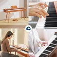 thumbnail image 5 of Piano Bluelander, Teclado Musical con Atril para Partituras, 3 Pedales con Banco, 5 of 5