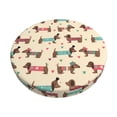 thumbnail image 2 of Lsque Dachshund Dog Puppy Round Bar chair cushion covers Velvet Fabric Premium Comfort Protects from Scratches and Stains for 14-17 Inch Chair- 12 inch, 2 of 7