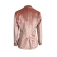 thumbnail image 6 of ClodeEU Women's Vintage Office Button Front Velvet Blazer, Notched Lapel Business Suit Jacket Pink,Womens Plus XXL, 6 of 6