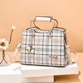 thumbnail image 1 of Women's Colorblock Plaid Pattern Pendant Decor Shoulder Bag, Crossbody Bag, Handbag, 1 of 5