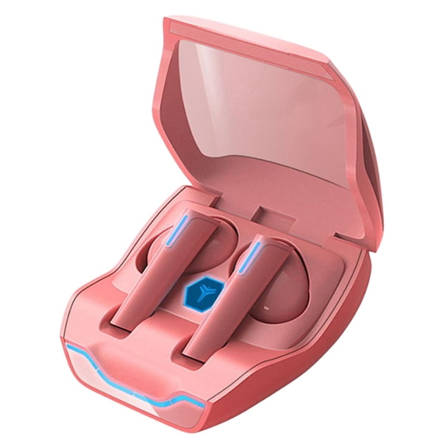 XG02 Auriculares inalámbricos Bluetooth para juegos de música Auriculares HiFi Sonido envolvente Profesional, Micrófono dual Control táctil portátil B Rosa Sunnimix auriculares bluetooth