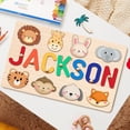 thumbnail image 3 of Children's Personalized Name Puzzle Wooden Educational Toy Birthday Gift, 3 of 5