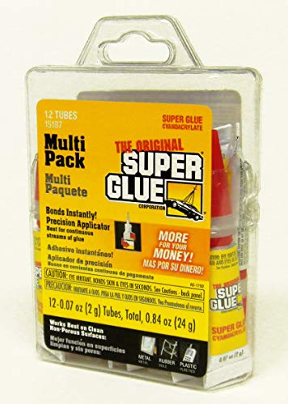 Super Glue 15187 Clear pack of 12