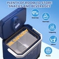 thumbnail image 3 of Bingirl 35 QT (33 L) Electric Cooler and Warmer - Portable Car Refrigerator with Automatic Locking Handle, 12V for Vehicle and Trucks, 110V AC Home Power Cord, Blue, 3 of 6