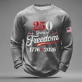 thumbnail image 2 of ibiyuan America 250 Shirt Anniversary Mens Shirts Long Sleeve Button Down Henley Shirts Polo Shirts for Men 4th July Mens Shirts Casual Cozy Tops, 2 of 3