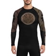 thumbnail image 2 of Raven Fightwear Men's Aztec Ranked Rash Guard MMA BJJ Brown, 2 of 3