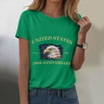 thumbnail image 2 of mgoYE USA Flag T Shirt Women Womens 250 Years of Freedom 1776 2026 American Flag 4 July Vintage O-Neck T-Shirt(Green,M), 2 of 8