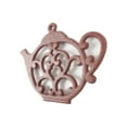 thumbnail image 2 of Rustic Red Cast Iron Round Teapot Trivet 8", 2 of 2