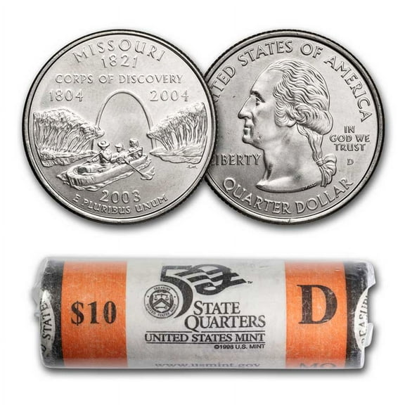 2003-D Missouri Statehood Quarter 40-Coin Roll (Mint Wrapped)