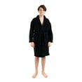 thumbnail image 4 of BC BARE COTTON Bare Cotton Kids Microfiber Fleece Shawl Robe - Boys - Black - XLarge, 4 of 5