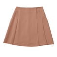 thumbnail image 4 of Falda Corta de Verano de la Moda Casual de las Mujeres de Cintura Baja A-Línea Asimétrica Falda Plisada, 4 of 8