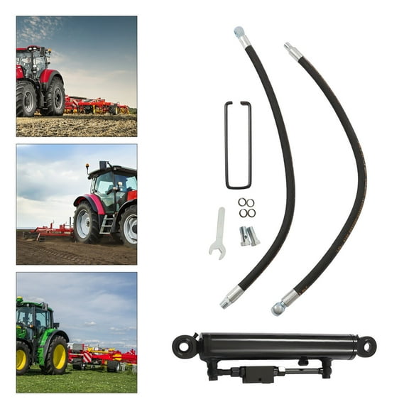 Hydraulic Top Link Cat 2-2 with Locking Block 9 11/16-28'' with 2* Hose Black