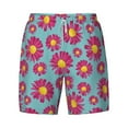 thumbnail image 4 of Lsque Mens Swim Trunks Daisies Flowers Pattern - Bathing Suit Compression Liner - Beach Swim Shorts Swimwear - (S-3XL) - Stretch Quick Dry -Large, 4 of 9