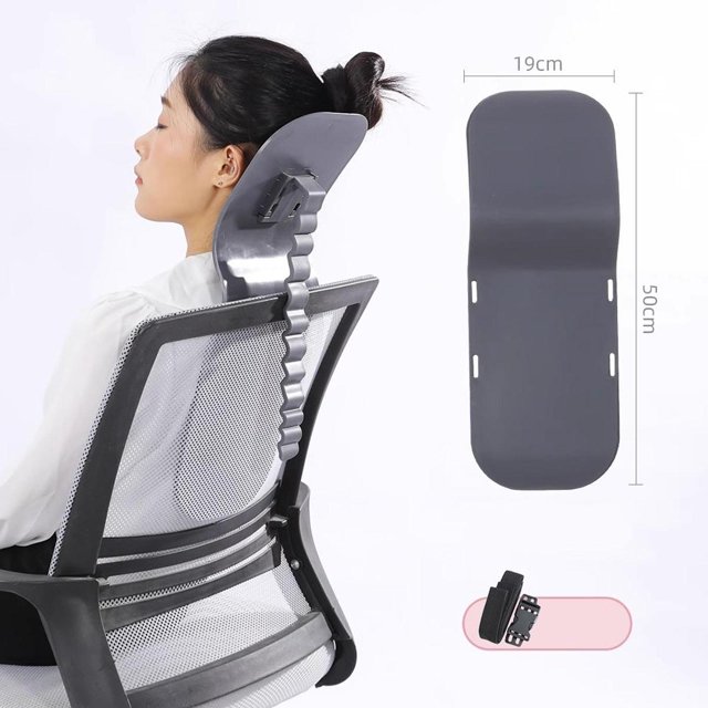 Soporte lumbar de comodidad del reposacabezas de la silla de oficina para la computadora/silla de escritorio que trabaja Gris sin acolchado