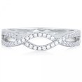thumbnail image 2 of Silver Twists With Micro Set Cubic Zirconia Ring, 2 of 3