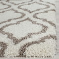 thumbnail image 3 of SAFAVIEH Hudson Louise Plush Geometric Shag Area Rug, Ivory/Beige, 5' x 5' Square, 3 of 6