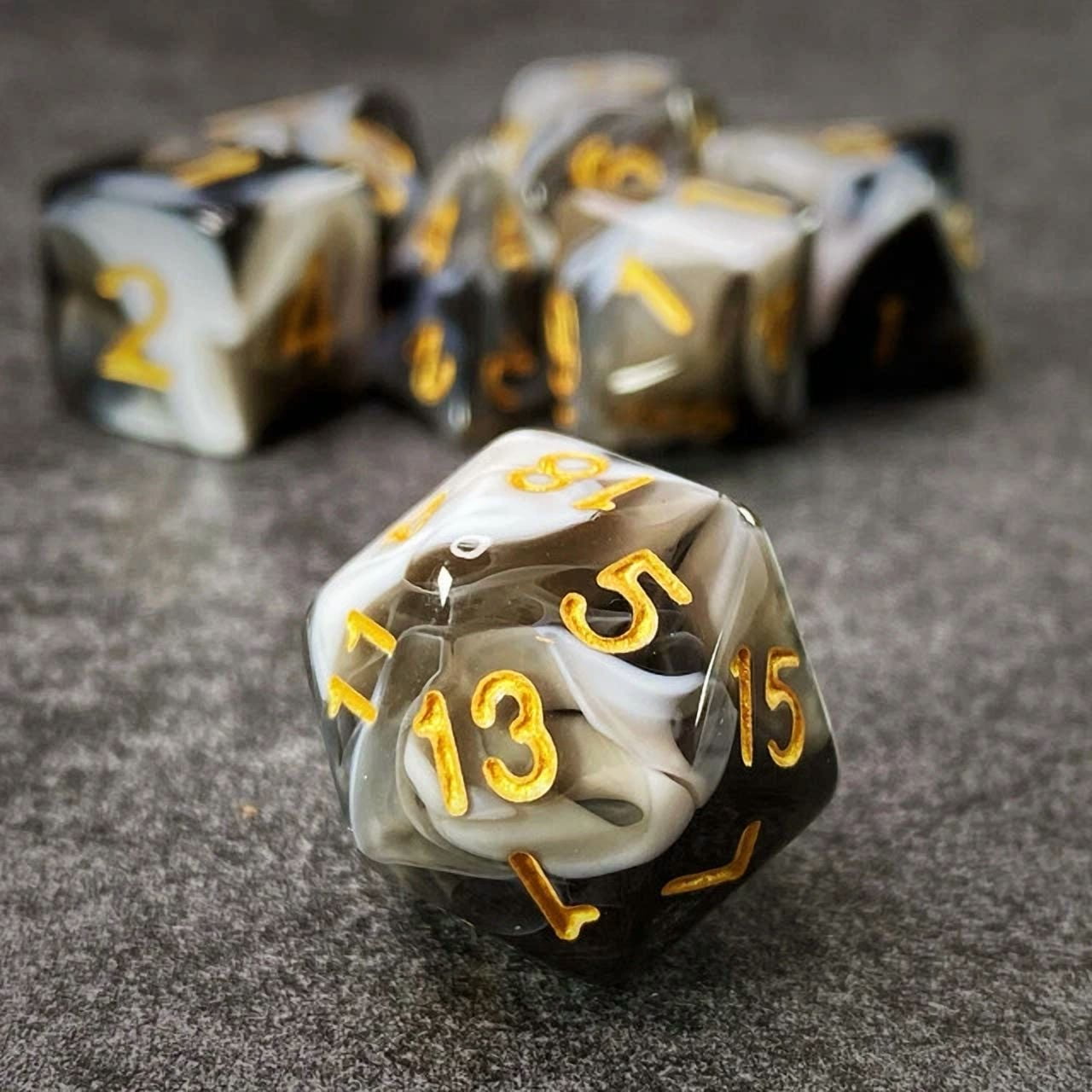 PRIME- Sage'S Stones -White/Mica Acrylic Polyhedral Dice Set Rpg Games Dungeons Dragons