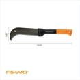 thumbnail image 2 of 9" Brush Axe with Safety Sheath - Fixed Handle -Curved Blade Branch Chopping Axe - Yard and Garden Tools - Black/Orange, 2 of 8