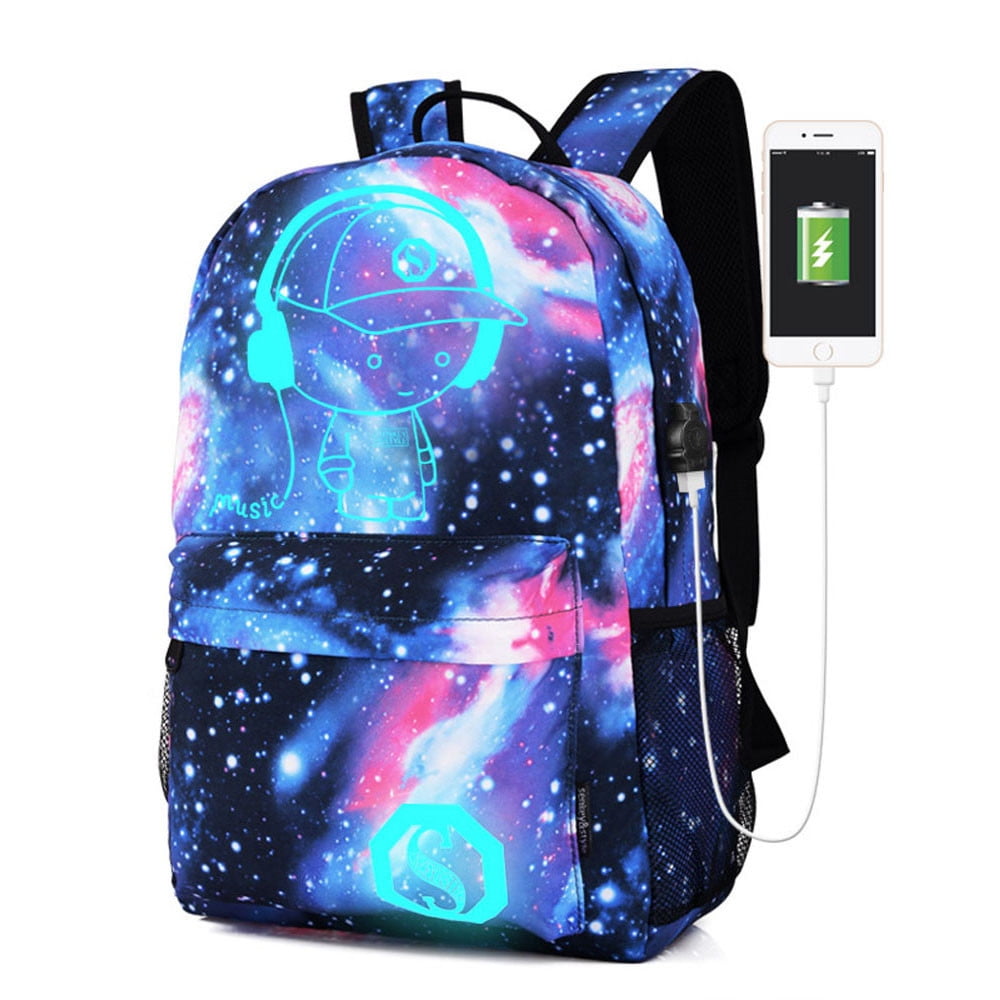 ELFINDEA School Supplies Backpack Crossbody Bag Travel Backpack Galaxy ...