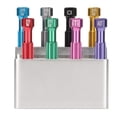thumbnail image 1 of Juego de 8 destornilladores ergonómicos de acero inoxidable para implantes dentales, color plateado, para dentistas., 1 of 14
