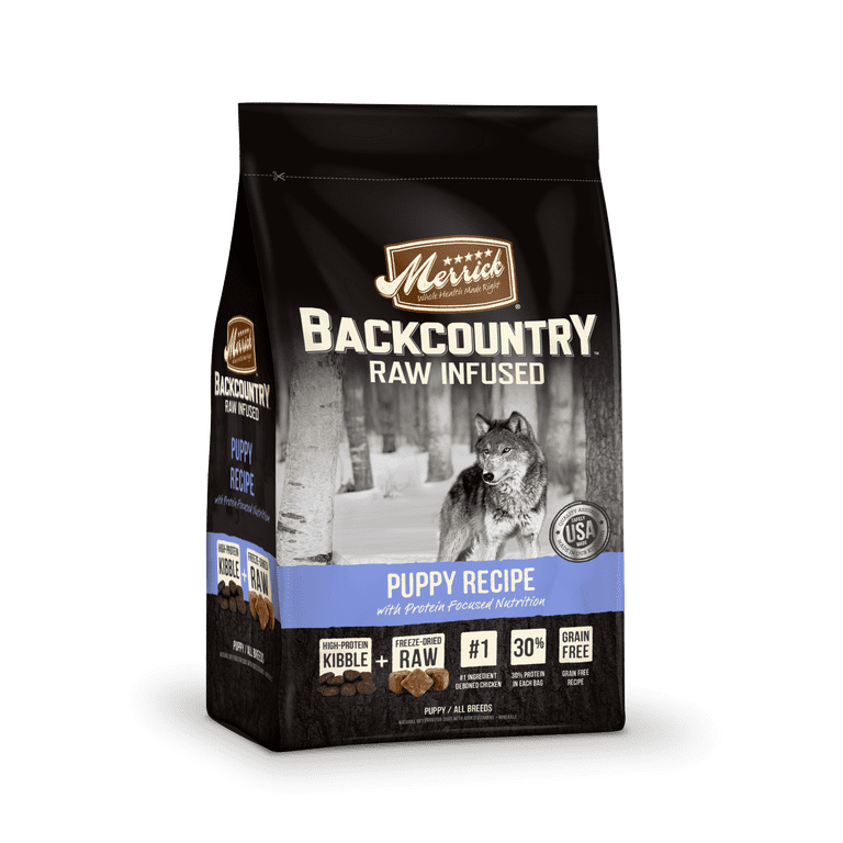 Merrick Backcountry Grain Free Raw Infused Puppy Recipe Dry Dog