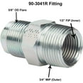 thumbnail image 4 of Dormont Safety-Shield Gas Appliance Connector 0240818 30C-3141-36B - 5/8 In. OD 1/2 In. ID 1/2 In. MIP X 3/4 In. MIP X 36 In. Length Yellow Coated, 4 of 4