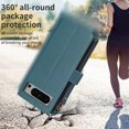 thumbnail image 6 of Zipper Wallet Case for Google Pixel 8 Pro Wrist Hand Strap Case, Premium PU Leather Flip Folio Cover with Card Slots Kickstand Magnetic Clasp Case for Google Pixel 8 Pro,Green, 6 of 6