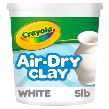 Crayola Air Dry Clay Bucket,  5Lbs, White, No Bake Clay for Kids, Back to School Supplies, Teacher Essentials, Arts and Craft Supplies, Gifts for Teachers and Kids, Ages 6 