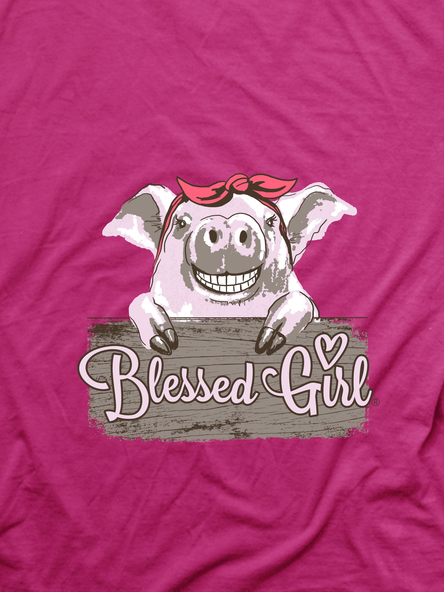 Blessed Girl Womens T-Shirt - Be Content - Heliconia - X-Large