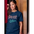 thumbnail image 2 of Good Heart Bad Influence Shaped T-Shirt Women -Image by Shutterstock, Female Small, 2 of 4