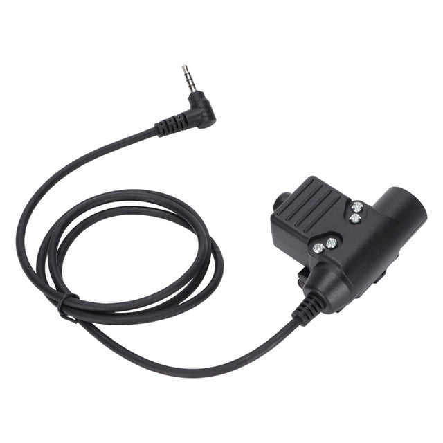Auriculares PTT, sistema de auriculares PTT U94 Adaptador de sistema de auriculares PTT Adaptador militar de auriculares PTT Rendimiento inigualable