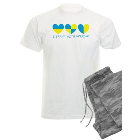 

CafePress - I Stand With Ukraine Heart Pajamas - Men s Light Pajamas