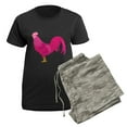 thumbnail image 5 of CafePress - Pink Rooster Women's Dark Pajamas - Women's Short Sleeve Print T-Shirt and Pants Dark Cotton Pajama Set, 5 of 7