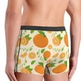 thumbnail image 4 of Men's Boxer Briefs, Juicy Orange Green Leaves Soft Comfy Mens Underwear Boxer Briefs Breathable With Widen Waist, 4 of 7