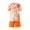 E098-Orange, variant on Boys Summer Soccer Jersey Set Quick Dry V Neck Short Sleeve Tee with Elastic Shorts 2 Piece Active Training Uniform for Kids