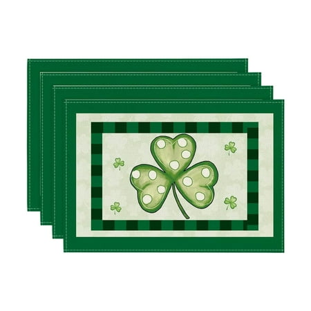 

4PCS St. Patrick Day Table Decoration Napkins Kitchen Insulated Stain Proof Placemats