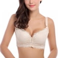 thumbnail image 3 of Women Sexy Lace Push-Up Bra Plus Size Embroidery Floral Bras Padded Lingerie Bralette Wireless Bra, 3 of 8