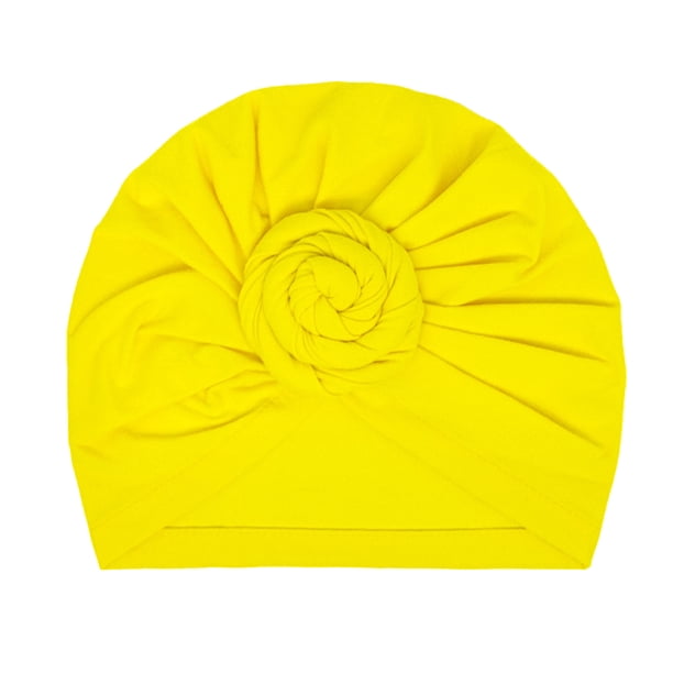 Minnieouse Turbante Nudo Interior Hijab Cruz Color sólido Pañuelo para la cabeza Pañuelo torcido Sombreros Gorras Estilo Pérdida Bonnet Boda Sombreros Amarillo Minnieouse AP011272-02B
