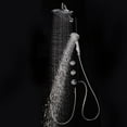 thumbnail image 4 of Costway Black Tempered Glass Shower Column Panel Rainfall Body Joints w/Hand&Head Shower, 4 of 9