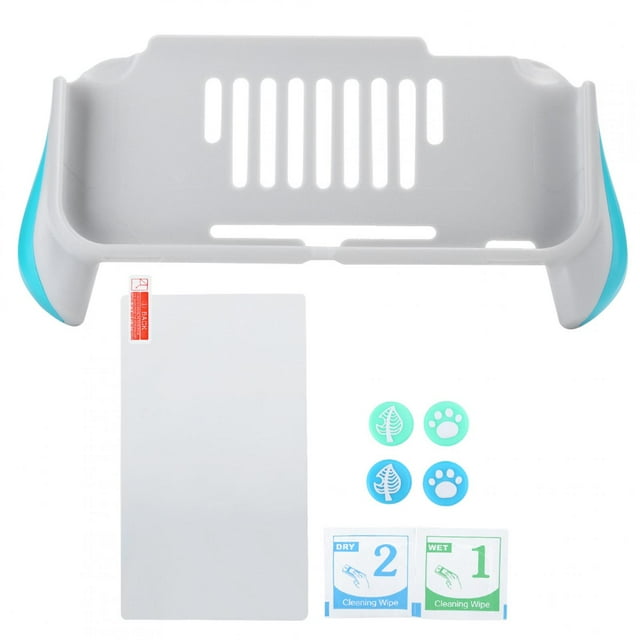 ABS azul consola de juegos agarre cubierta de llave Kit de protector templado accesorio para Switch LiteBlue