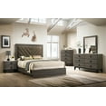thumbnail image 2 of Queen Bed Frame, Queen Size Bed Frame,QUEEN BED in Dark Gray Oak (Rustic Accents), 2 of 6