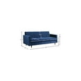thumbnail image 3 of Meridian Furniture Lola Contemporary Velvet Sofa in Navy, 3 of 5