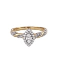 thumbnail image 2 of Keepsake 1/5ctw Diamond 10kt Yellow Gold Halo Twist Engagement Ring (H-I, I2), 2 of 2