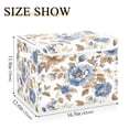 thumbnail image 3 of WOBOGO Blue Peonies Dead Leaves Large Collapsible Storage Box Flip Lid Fabric Decorative Organizer Container Basket with Handles 16.5×12.6×11.8in, 3 of 7