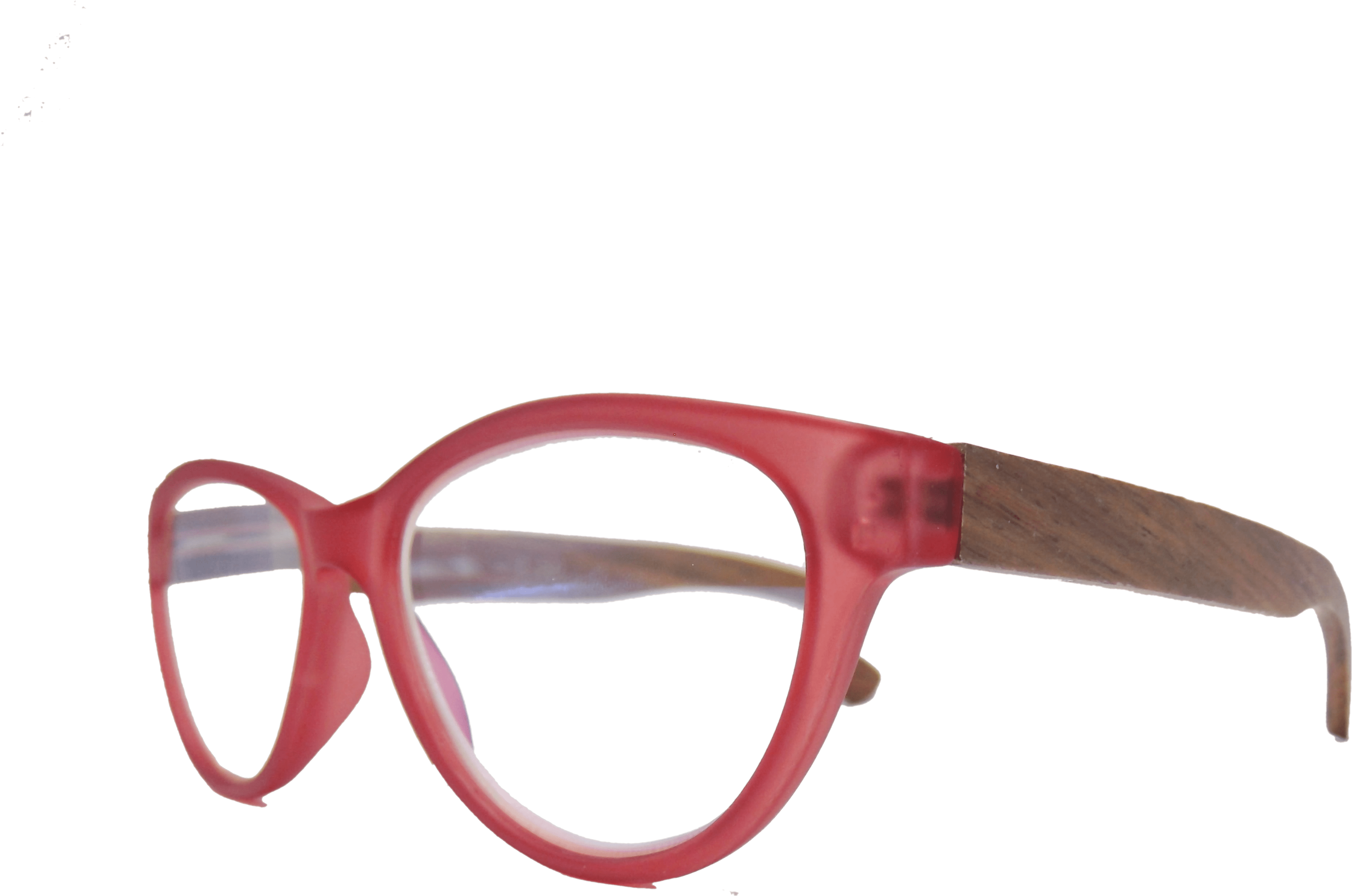 EYEGEMS  Blue Light Blocking Computer Reading Glasses Eco Friendly Sustainable +2.50 Walnut Wood Red 3461