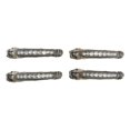 thumbnail image 2 of Set Of 4 Rustic Crystals On Faux Distressed Wood Drawer Cabinet Bar Pulls 6.75"L, 2 of 9