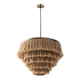 thumbnail image 4 of Pemberly Row 14"H Transitional Cotton and Iron Pendant in Natural/Brass, 4 of 6
