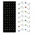 thumbnail image 5 of K-KED Colorful Crystal L Bone Nose Stud Nostril Ring Body Piercing Delicate Jewelry 60pcs/box-Colorful 60pcs, 5 of 6